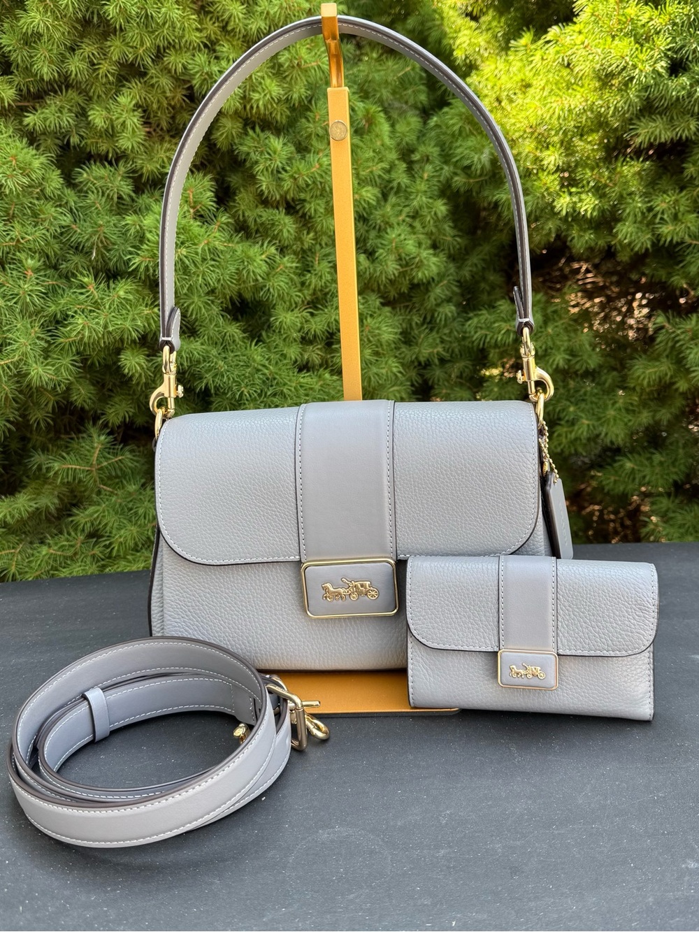 Coach Grace Shoulder Bag with Matching Trifold Wallet